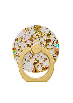 Shell and Gold Flake Adhesive Phone Ring Stand