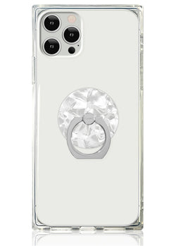 White Pearl Adhesive Phone Ring Stand