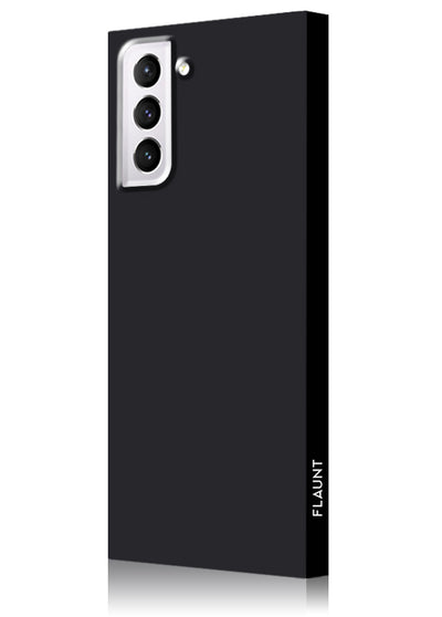 Matte Black Square Samsung Galaxy Case #Galaxy S22