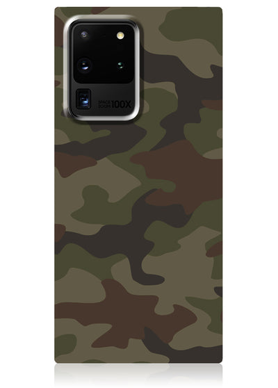 Matte Camo Square Samsung Galaxy Case #Galaxy S20 Ultra