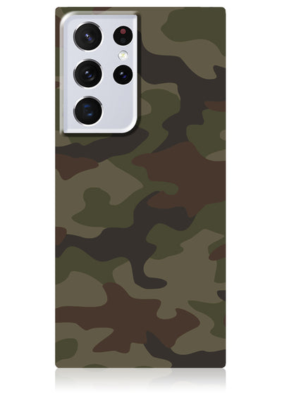 Matte Camo Square Samsung Galaxy Case #Galaxy S22 Ultra