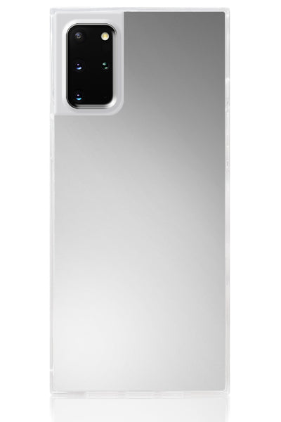 Metallic Silver Square Samsung Galaxy Case #Galaxy S20 Plus