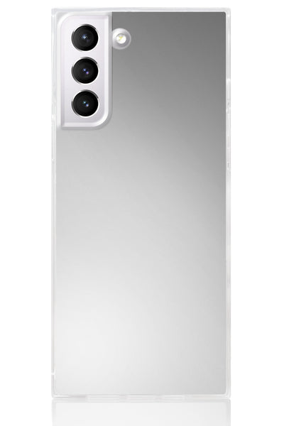 Metallic Silver Square Samsung Galaxy Case #Galaxy S21