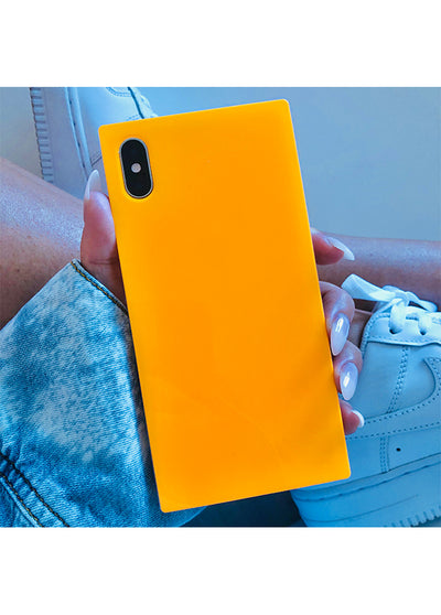Neon Orange SQUARE iPhone Case