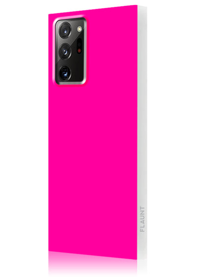 Neon Pink Square Samsung Galaxy Case #Galaxy Note20 Ultra