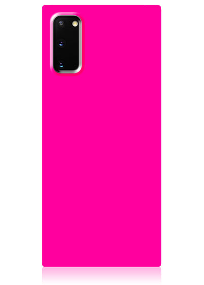 Neon Pink Square Samsung Galaxy Case #Galaxy S20