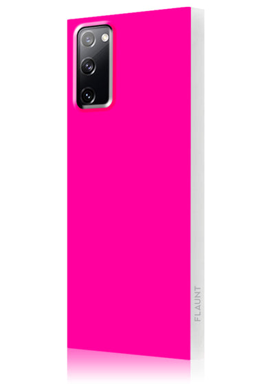Neon Pink Square Samsung Galaxy Case #Galaxy S20 FE