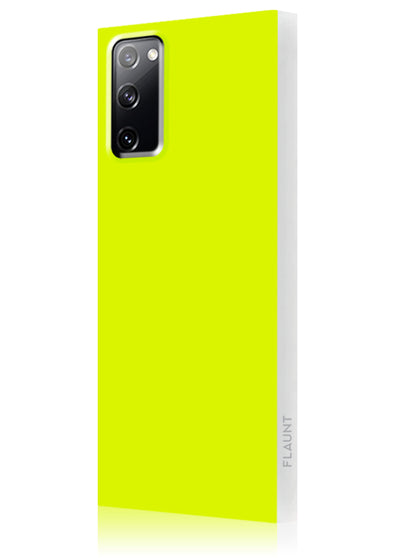 Neon Yellow Square Samsung Galaxy Case #Galaxy S20 FE