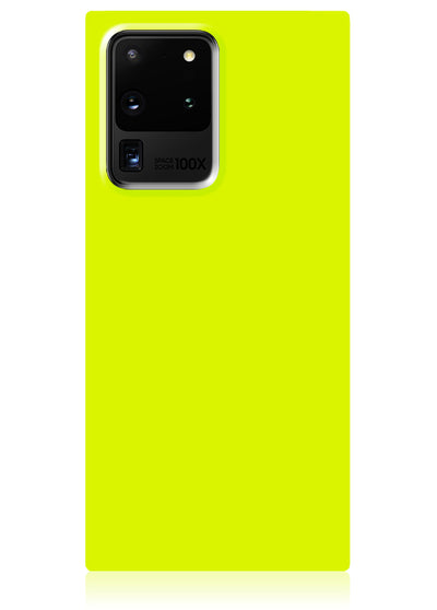 Neon Yellow Square Samsung Galaxy Case #Galaxy S20 Ultra