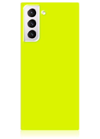 Neon Yellow Square Samsung Galaxy Case #Galaxy S21