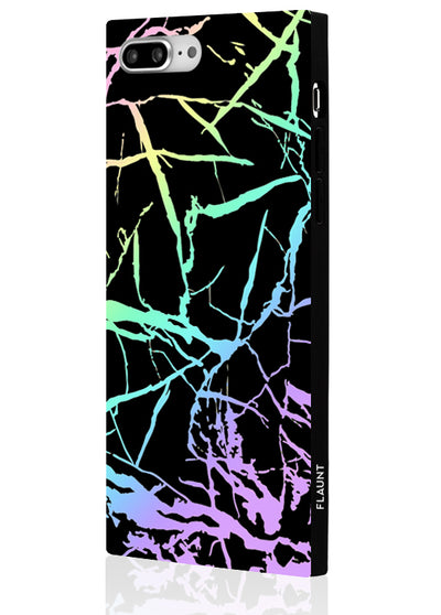 Holo Black Marble Square Phone Case #iPhone 7 Plus / iPhone 8 Plus