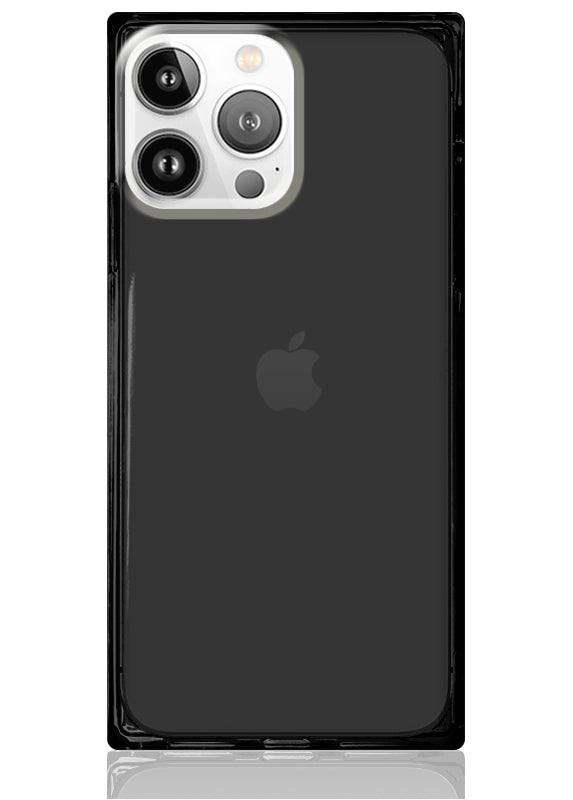 Flaunt - Black Clear Square iPhone Case - Clear Flaunt - Black Clear Square iPhone Case - Clear