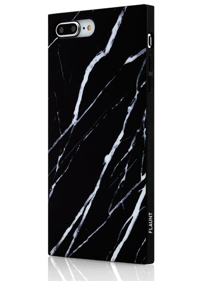 Black Marble Square Phone Case #iPhone 7 Plus / iPhone 8 Plus