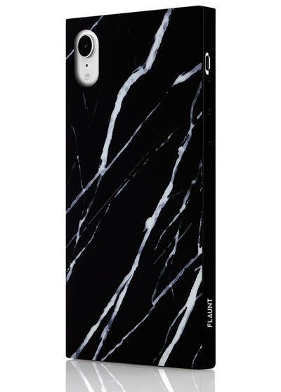 Black Marble Square Phone Case #iPhone XR