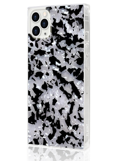 Black and White Shell Square iPhone Case #iPhone 11 Pro
