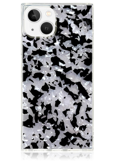 Black and White Shell Square iPhone Case #iPhone 17e/16e/14/13