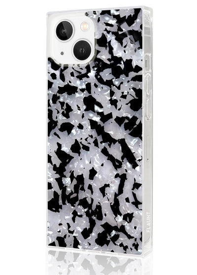 Black and White Shell Square iPhone Case #iPhone 14 Plus