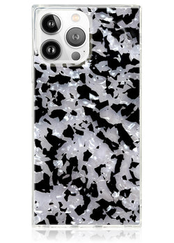 Black and White Shell Square iPhone Case #iPhone 14 Pro Max