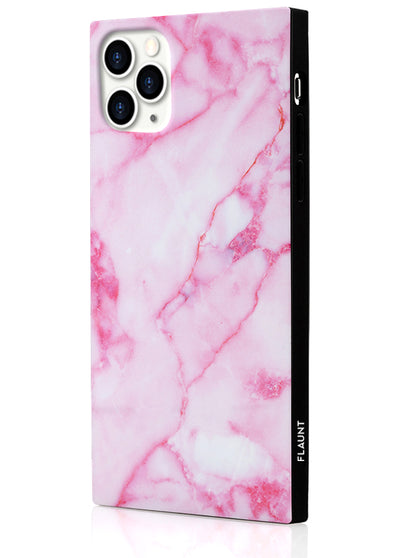 Pink Marble Square Phone Case #iPhone 11 Pro Max