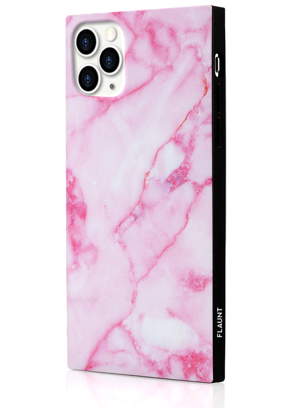 Pink Marble SQUARE iPhone Case FLAUNT cases