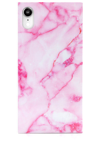 Pink Marble Square iPhone Case #iPhone XR