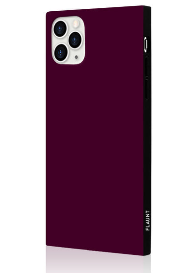 Burgundy Square iPhone Case #iPhone 11 Pro