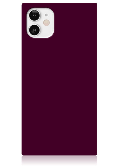 Burgundy Square iPhone Case #iPhone 12 Mini