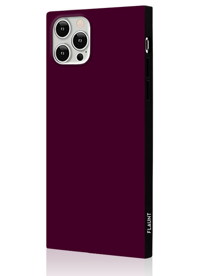 Burgundy Square iPhone Case #iPhone 12 / iPhone 12 Pro
