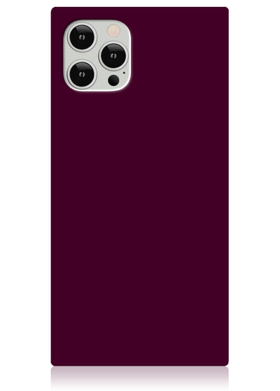 Burgundy Square iPhone Case #iPhone 12 / iPhone 12 Pro