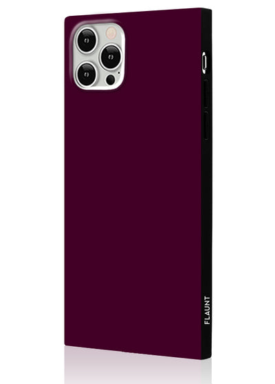 Burgundy Square iPhone Case #iPhone 12 Pro Max