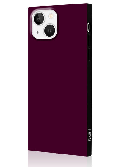 Burgundy Square iPhone Case #iPhone 17e/16e/14/13