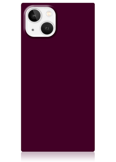 Burgundy Square iPhone Case #iPhone 14 Plus
