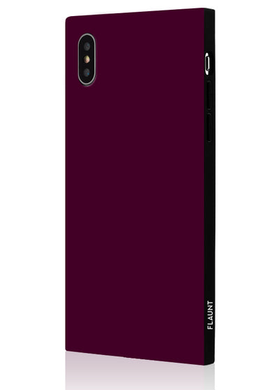 Burgundy Square iPhone Case #iPhone XS Max