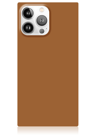Nude Caramel Square iPhone Case #iPhone 14 Pro Max + MagSafe