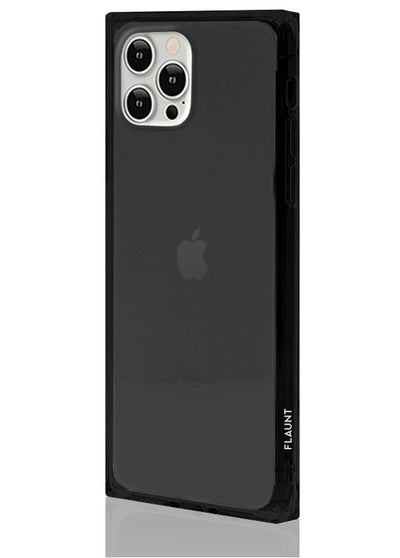 Black Clear Square Phone Case #iPhone 12 Pro Max