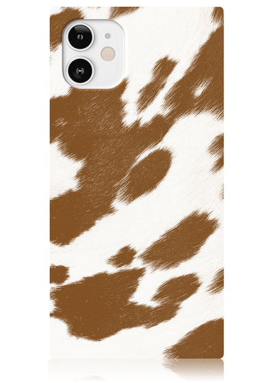 Tan Cow Square iPhone Case #iPhone 12 Mini