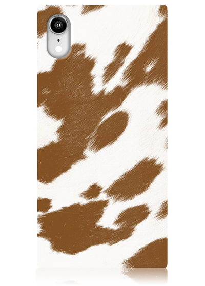 Tan Cow Square iPhone Case #iPhone XR