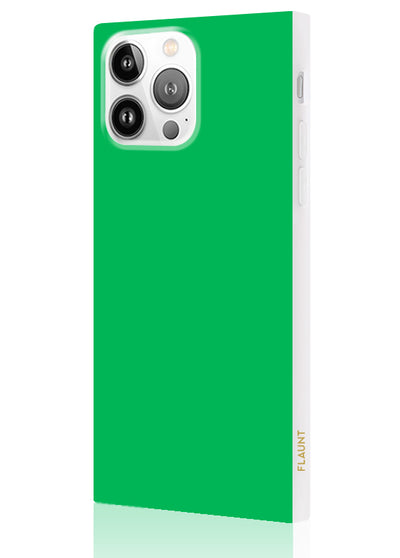 Emerald Green Square iPhone Case #iPhone 14 Pro
