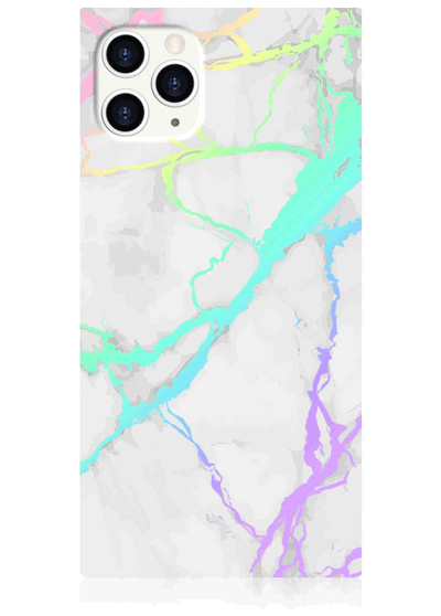 Holographic Marble Square iPhone Case #iPhone 11 Pro