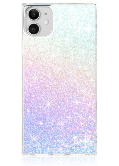 Iridescent Glitter Square iPhone Case #iPhone 11