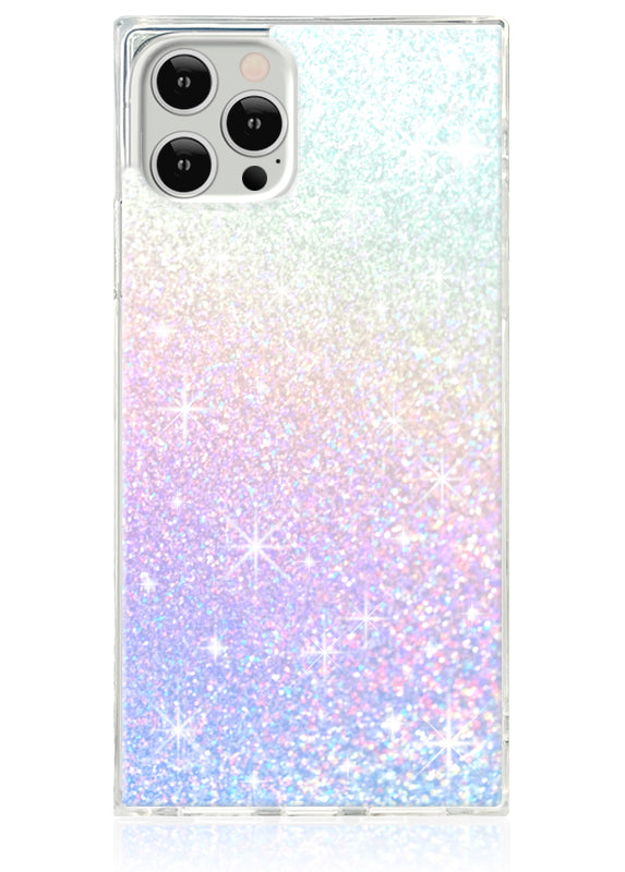 Square iPhone 13 Pro Max Case 12 11 Square Pearl Glitter 