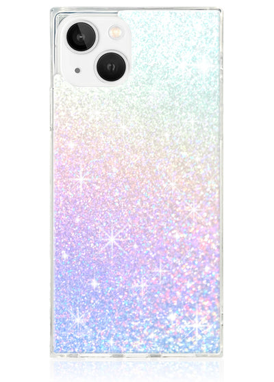 Iridescent Glitter Square iPhone Case #iPhone 17e/16e/14/13
