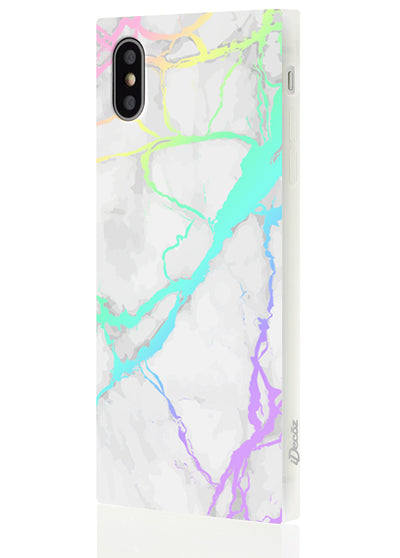Holo Marble Square Phone Case #iPhone X / iPhone XS