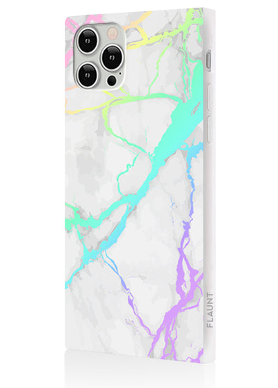 Holo Marble Square Phone Case #iPhone 12 / iPhone 12 Pro