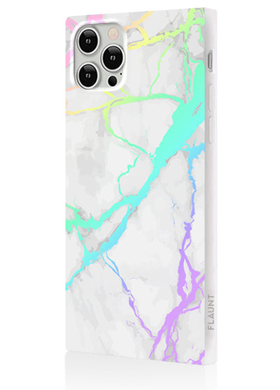 Holo Marble Square Phone Case #iPhone 12 Pro Max