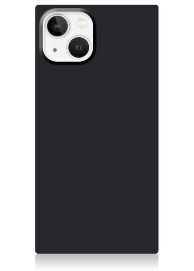 Matte Black Square iPhone Case #iPhone 13 + MagSafe