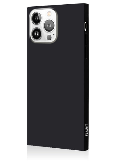 Matte Black Square iPhone Case #iPhone 14 Pro Max + MagSafe