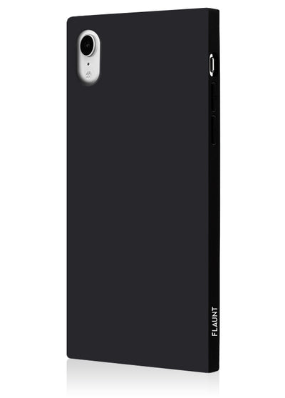 Matte Black Square Phone Case #iPhone XR
