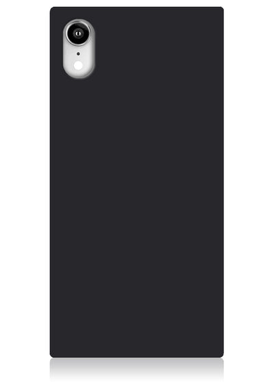 Matte Black Square iPhone Case #iPhone XR