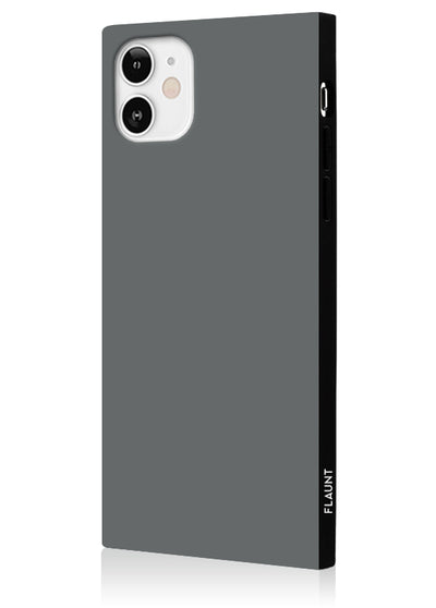 Matte Gray Square iPhone Case #iPhone 12 Mini